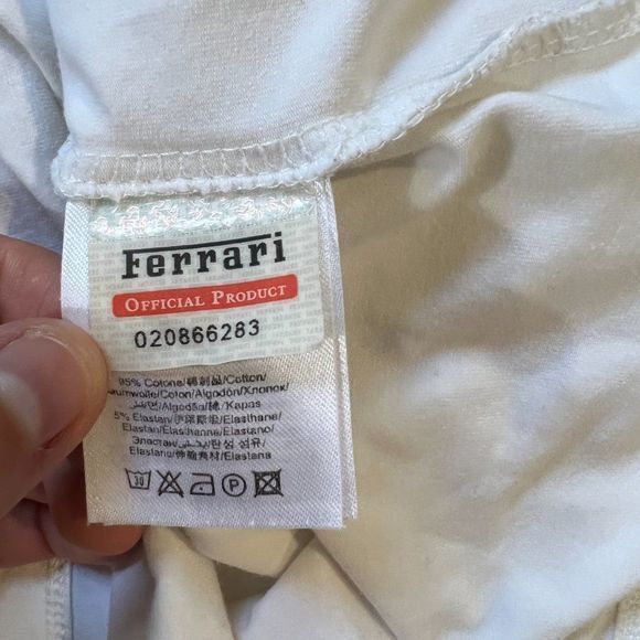 FERRARI White Crew‎ Neck Graphic Tee (XL) - Picture 8 of 10